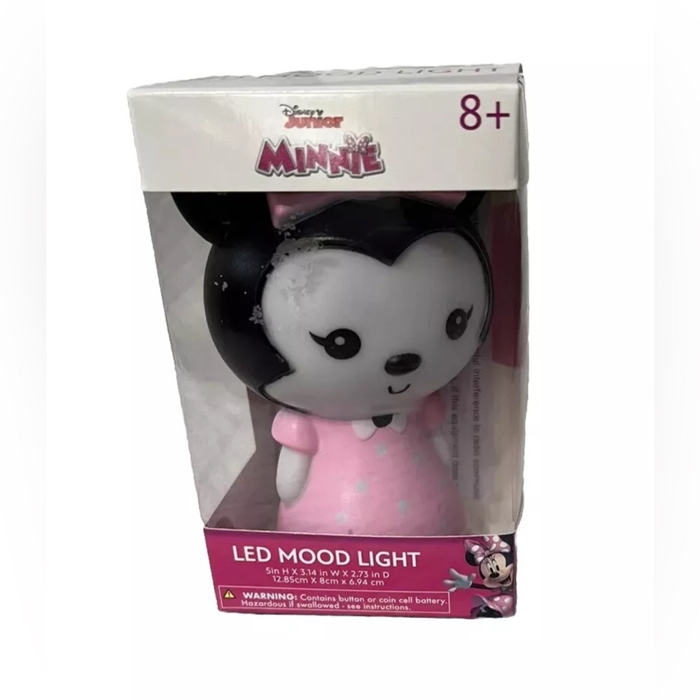 Minnie Mouse Night Light Disney Junior LED Mood Light New in Box Age 8+ Cartoon